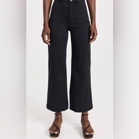 Rollas High Rise Wide Leg Black Sailor Jean BNWT - Picture 1 of 8